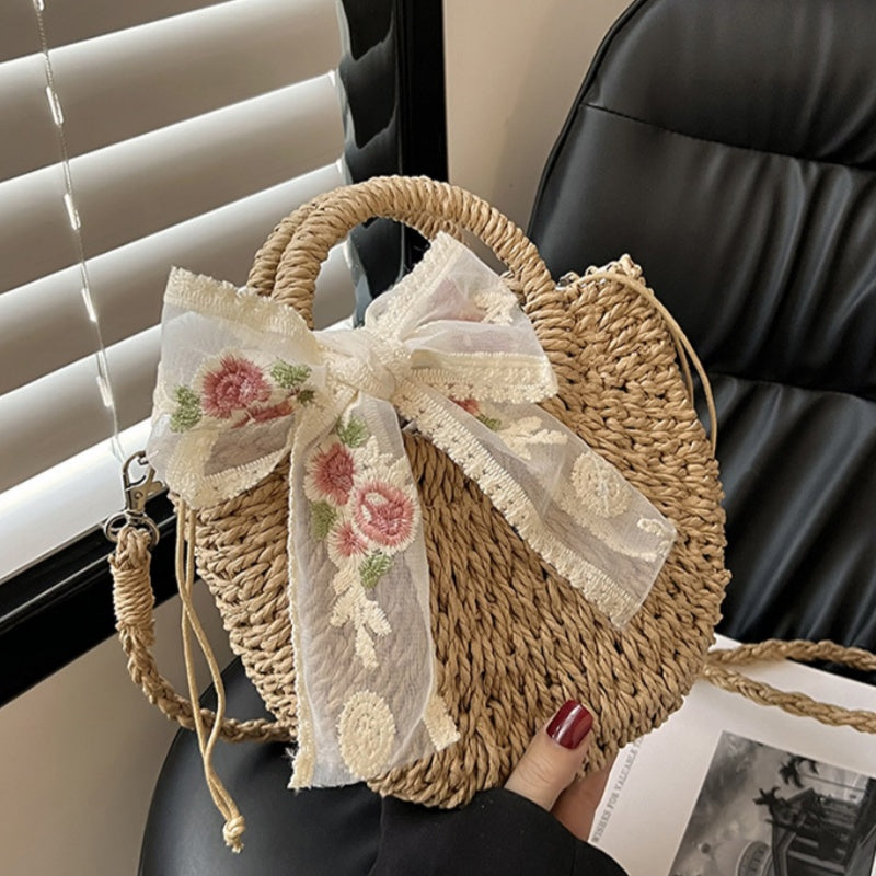 Straw Bag Fresh Simple Designcarry It By Hand Or Crossbody