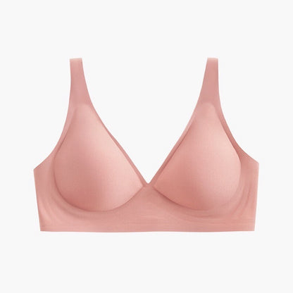 Women's Deep V Bras Wireless Comfortable Bra Seamless Jelly Thin Sexy Bra Supportive No Underwire Bras T-shirt Push Up Bra