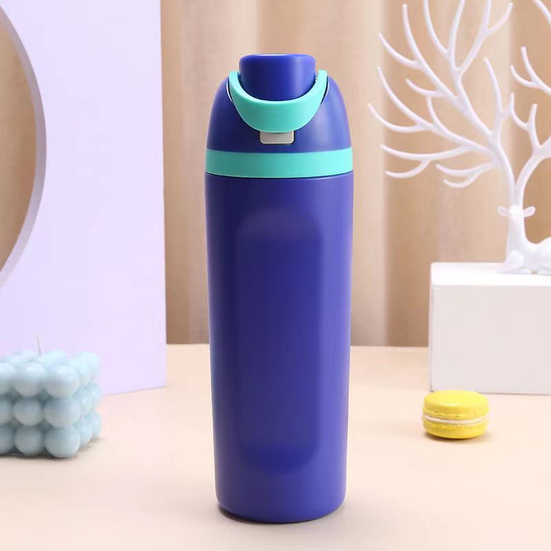 Insulated Stainless with straw water bottle Steel Sports Outdoor Double Drink Cup