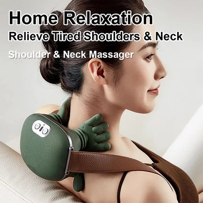 Bionic Neck Shoulder Massager N7 Kneading Massager Shawl 3-Level Modes Neck Cervical Waist Leg Body Muscles Massage Pillow