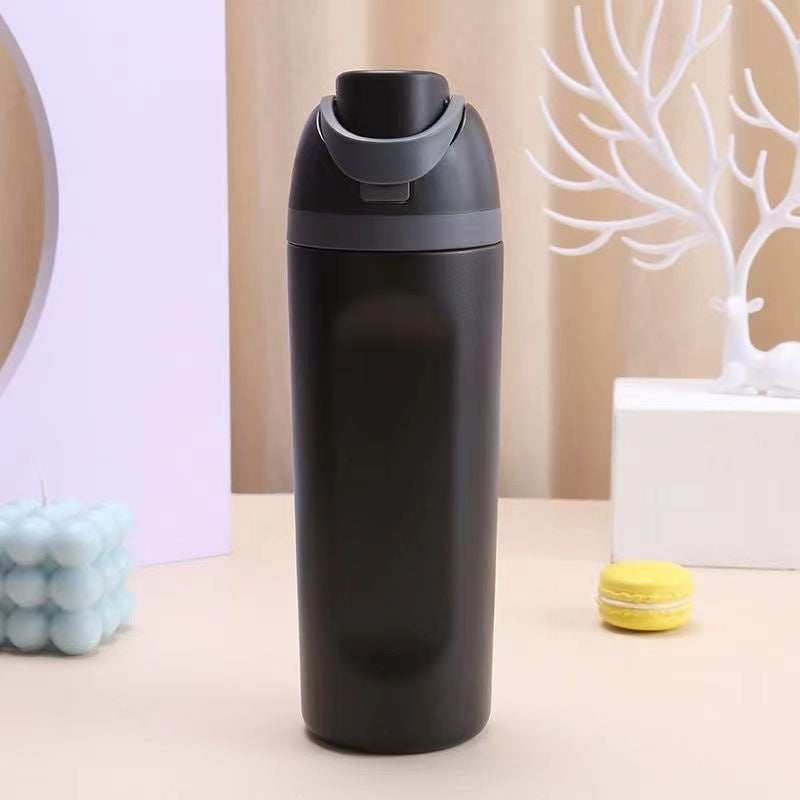 Insulated Stainless with straw water bottle Steel Sports Outdoor Double Drink Cup